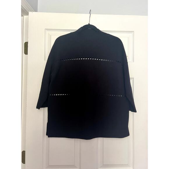 NWT Women's Black Sweater with Cut Outs Alfani Size Small New Designer - Picture 2 of 10